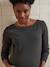 Ribbed Knit Dress for Maternity anthracite 