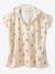 Customisable PETIT OURS baby bath poncho, with recycled cotton printed white 