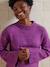 Round-Neck Jumper for Nursing, in Jersey Knit with Wool anthracite+fuchsia 