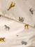 Essential WILD ANIMALS duvet cover set + pillowcase for children, with recycled cotton printed white 