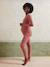 Set of 2-piece organic cotton* maternity and nursing pyjamas old rose 