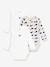 Pack of 3 Printed Long-Sleeved Wrapover Bodysuits for Babies, PETIT BATEAU white 
