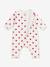 Quilted Cotton Jumpsuit with Heart Print for Babies, PETIT BATEAU white 