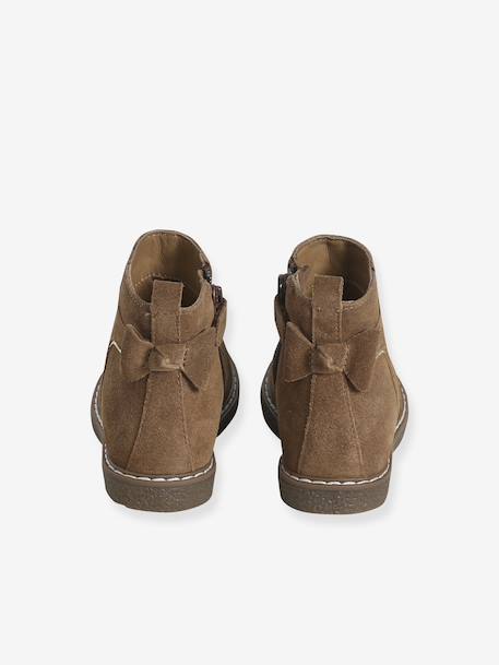 Leather Boots for Girls camel+Dark Blue+printed black 
