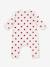 Quilted Cotton Jumpsuit with Heart Print for Babies, PETIT BATEAU white 