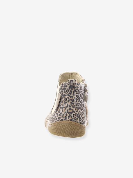 Barefoot Glitty Boots, NATURINO® brown+gold+taupe 