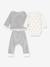Set of 3 PETIT BATEAU cotton blend baby set for boys and girls navy blue 