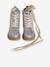 Lace-up and zipped ankle boots for children, nursery collection gold 
