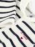 Unisex Pyjamas in Printed Striped Velour for Babies, PETIT BATEAU navy blue 