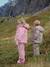 Heart print waterproof windcheater jacket Mismou KONGES SLOJD grey+rose 