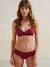 Pack of 2 embroidered lace underwired nursing bras bordeaux red 