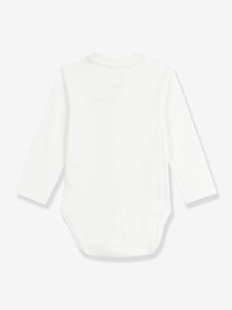 Bodysuit with Embroidered Collar, PETIT BATEAU red 