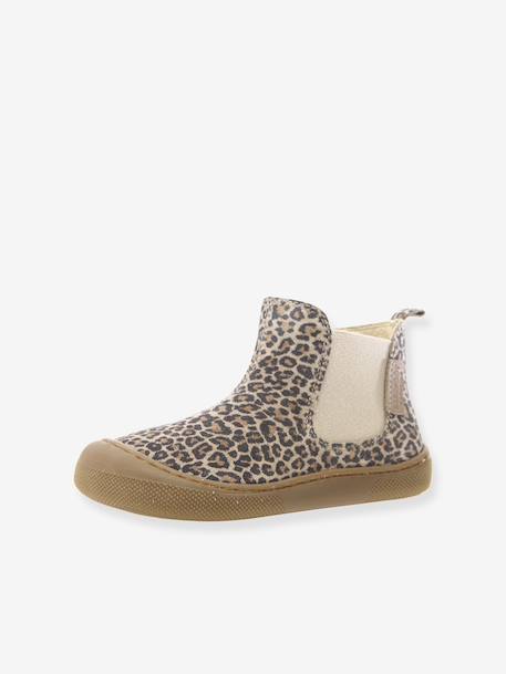 Barefoot Glitty Boots, NATURINO® brown+gold+taupe 