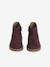 Leather Boots with Elastic, for Baby Girls black+bordeaux red+Camel+navy blue+printed beige 