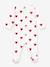 Baby unisex pyjamas in printed fleece with PETIT BATEAU hearts white 