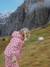 Heart print waterproof windcheater jacket Mismou KONGES SLOJD grey+rose 