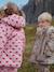 Heart print waterproof windcheater jacket Mismou KONGES SLOJD grey+rose 
