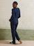 Fleece Jumpsuit for Maternity & Nursing navy blue 