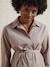 Cotton* maternity and nursing blouse taupe 