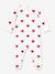 Baby unisex pyjamas in printed fleece with PETIT BATEAU hearts white 