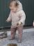 Fancy quilted coat for babies beige 