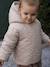 Fancy quilted coat for babies beige 