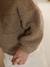 Sherpa sweatshirt for babies green+pecan nut 