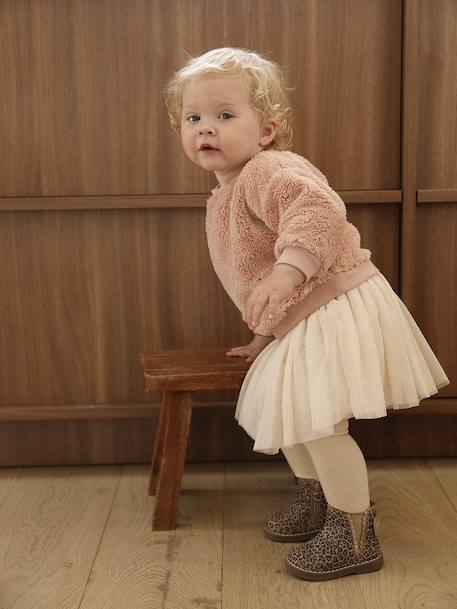 Baby sweatshirt + skirt set rosy 