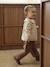 Printed velvet baby blouse vanilla 