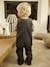 Corduroy sleepsuit for babies anthracite 