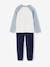 Pack of 2 'Polar Animal' Velour Pyjamas for Boys sky blue 