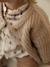 Chunky knit baby cardigan marl beige+sage green 