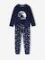 Velour Pyjamas with Printed Rocket for Boys navy blue 