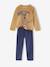 Pack of 2 Dino Velour Pyjamas for Boys caramel 