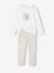 Pack of 2 Unicorn Velour Pyjamas for Girls ecru 