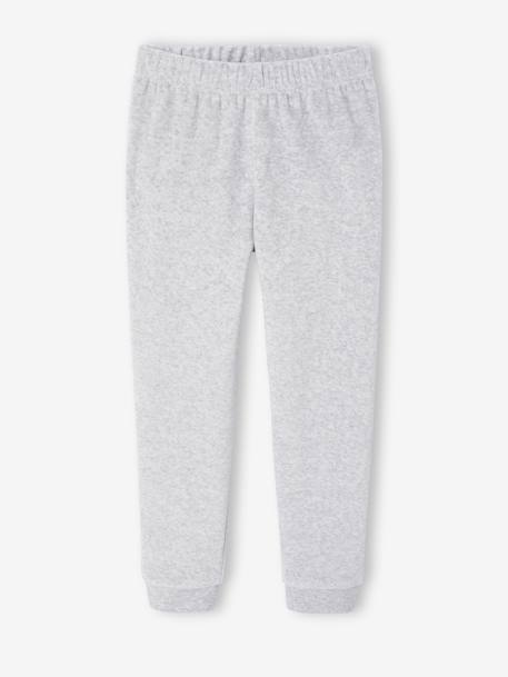 Velour Bear Pyjamas for Boys marl grey 