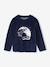 Velour Pyjamas with Printed Rocket for Boys navy blue 