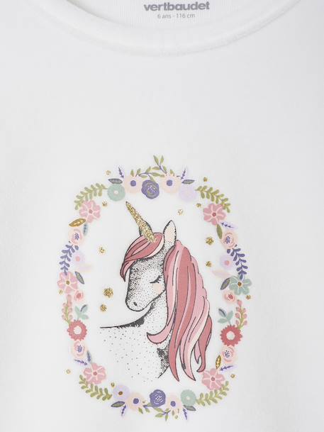 Pack of 2 Unicorn Velour Pyjamas for Girls ecru 