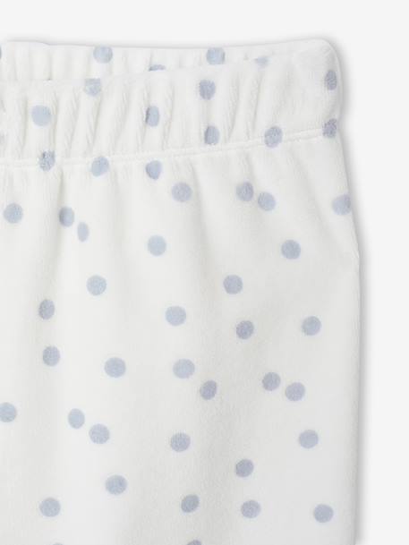 Rabbit Velour Pyjamas for Girls sky blue 