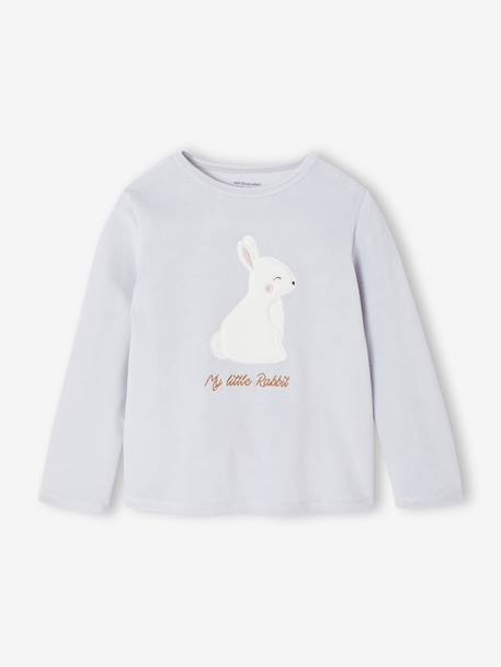 Rabbit Velour Pyjamas for Girls sky blue 