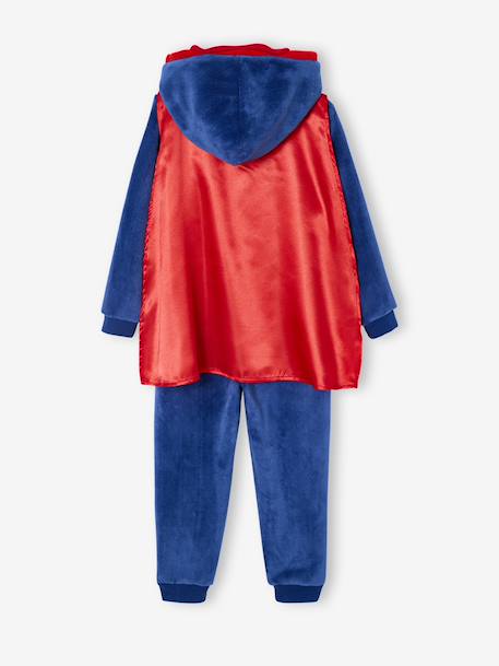 Superhero sleepsuit pyjamas: detachable cape + mask royal blue 