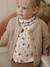 Chunky knit baby cardigan marl beige+sage green 
