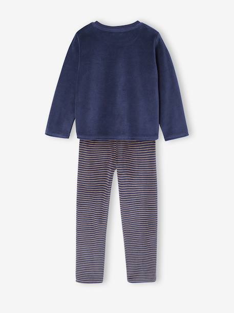 Pack of 2 Dino Velour Pyjamas for Boys caramel 