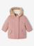 Parka + lightweight jacket 3-in-1 for babies old rose+olive 