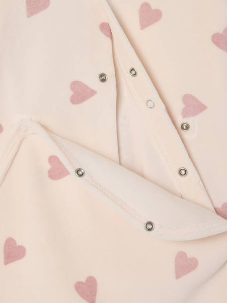 Pack of 2 Marie velvet sleepsuits soft lilac 
