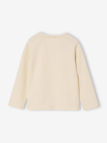 Girl's t-shirt with sparkly stars vanilla 