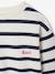 Striped Long-Sleeved T-Shirt for Boys bordeaux red+ecru+night blue 