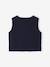 Sleeveless jumper for babies ecru+navy blue+rosy 