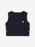 Sleeveless jumper for babies ecru+navy blue+rosy 