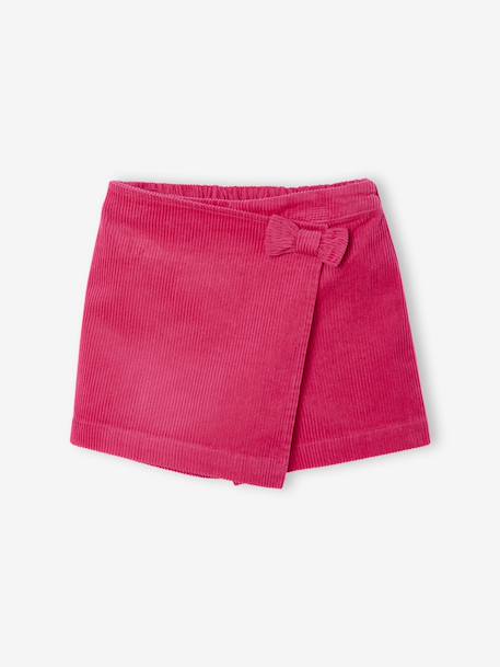 Girl's velvet skort fuchsia 